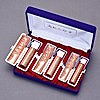 印鑑セット／3本セット／もみ皮ケース+セットケース付／SS／彩樺／13.5mm12mm10.5mm／熟練職人の手彫り仕上げ