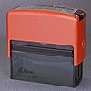 スタンプ／シャイニー製／長方形／S-825／レッド